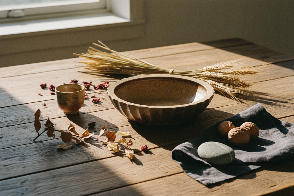 Carved Bowl Rich Lifestyle Scene