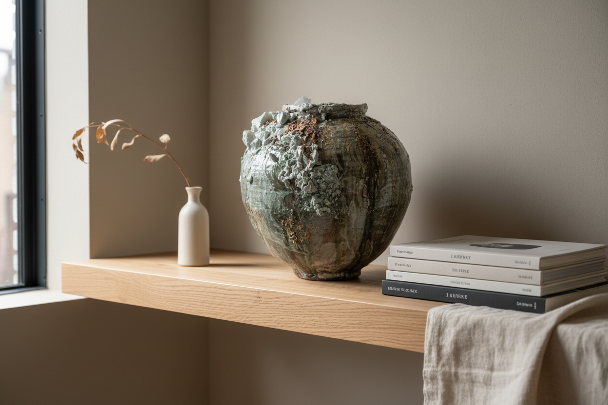 Extra Large Moon Jar – Blue Relief 场景图