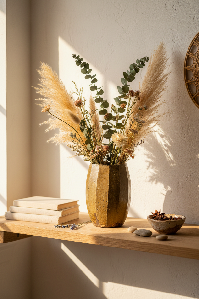 Faceted Cylinder Vase – Rich Lifestyle Scene