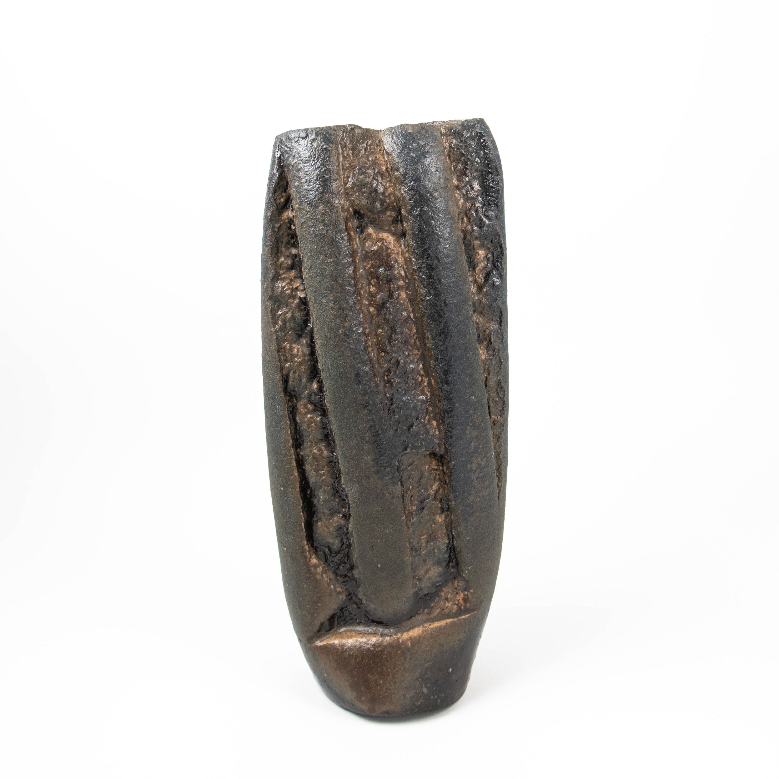 Vase Damon – Noir, cuit au bois