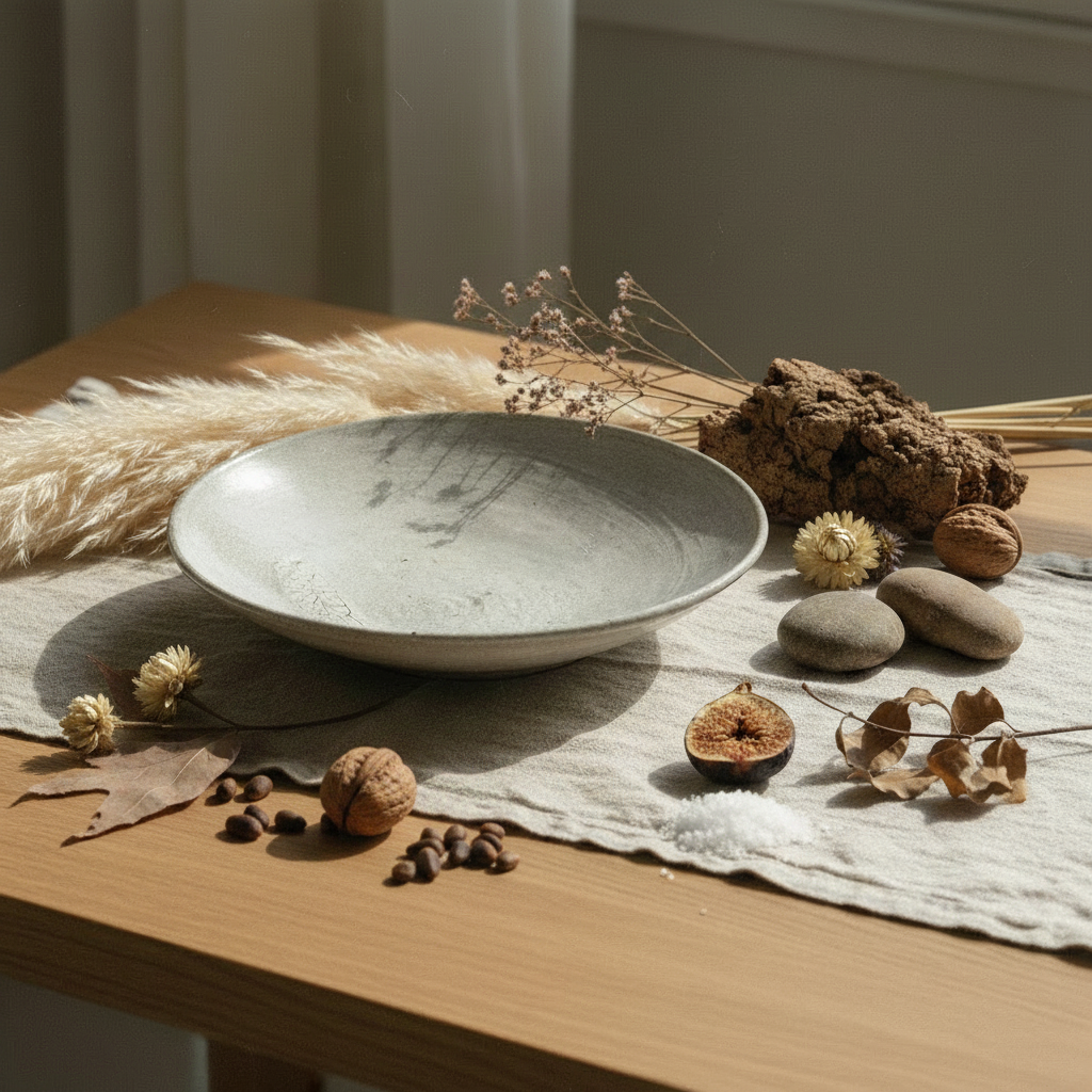 Shallow Bowl – Grey Glaze 场景图 v3