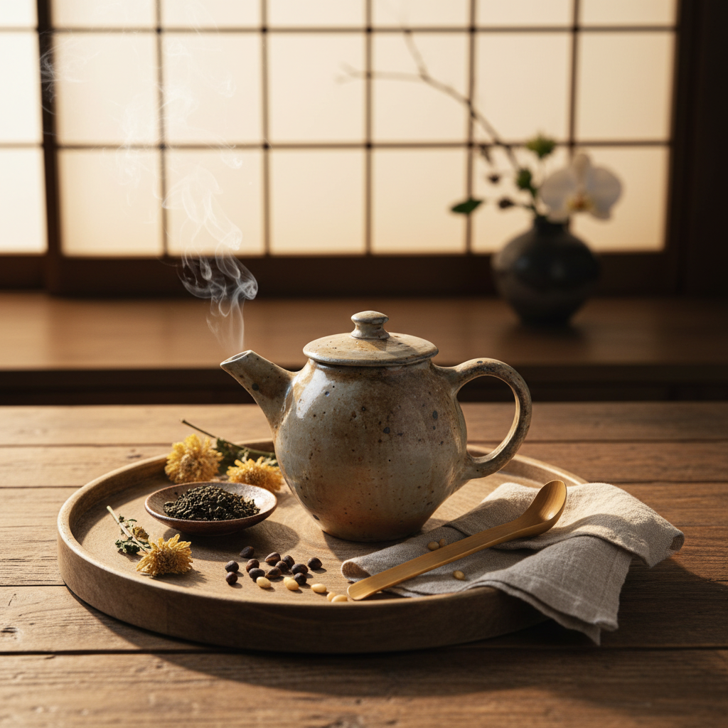 Shino釉茶壶丰富场景